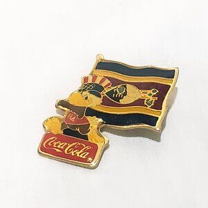 Olympic Games Los Angeles Coca Cola Swaziland Flag 1984 Olympics Lapel Pin 1"